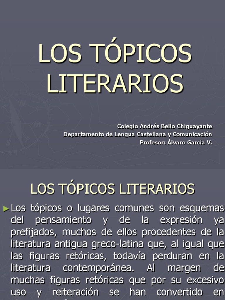 Tópicos Literarios: Definición y Ejemplos | PDF | Rosa | utopía