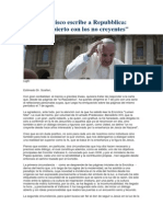 Papa Francisco Escribe a Repubblica