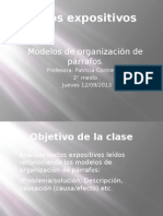 Textos Expositivos Modelos de Organización Clase