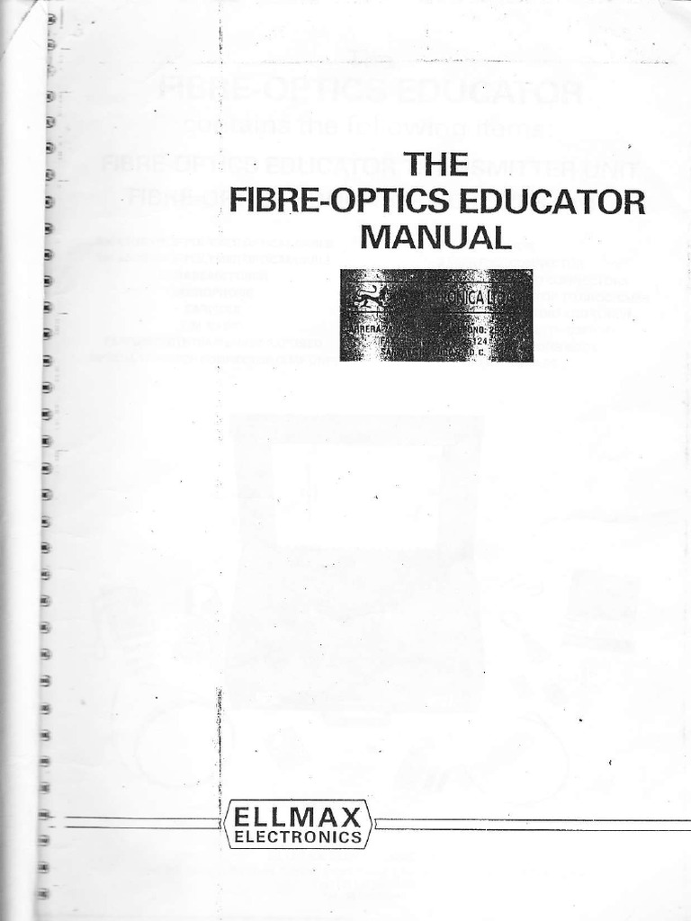 Manual Completo | PDF | Dispersion (Optics) | Optical Fiber