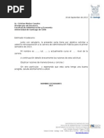 Carta de Reingreso a La Universidad