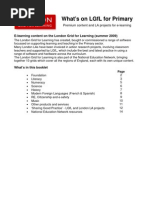 Download Whats on LGfL for Primary - Summer 2009 Unfinsihed by skinnyboyevans SN17199222 doc pdf