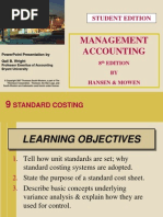 Hansen and Mowen Management Accounting CH 9