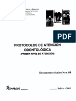 Protocolos de Atencion Odontologica - Bolivia 2003