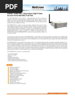 Datasheet AIRNET 54Mb 802.11g Indoor High Power Access Point