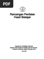 Rancangan Penilaian Hasil Belajar - Depdiknas 2008