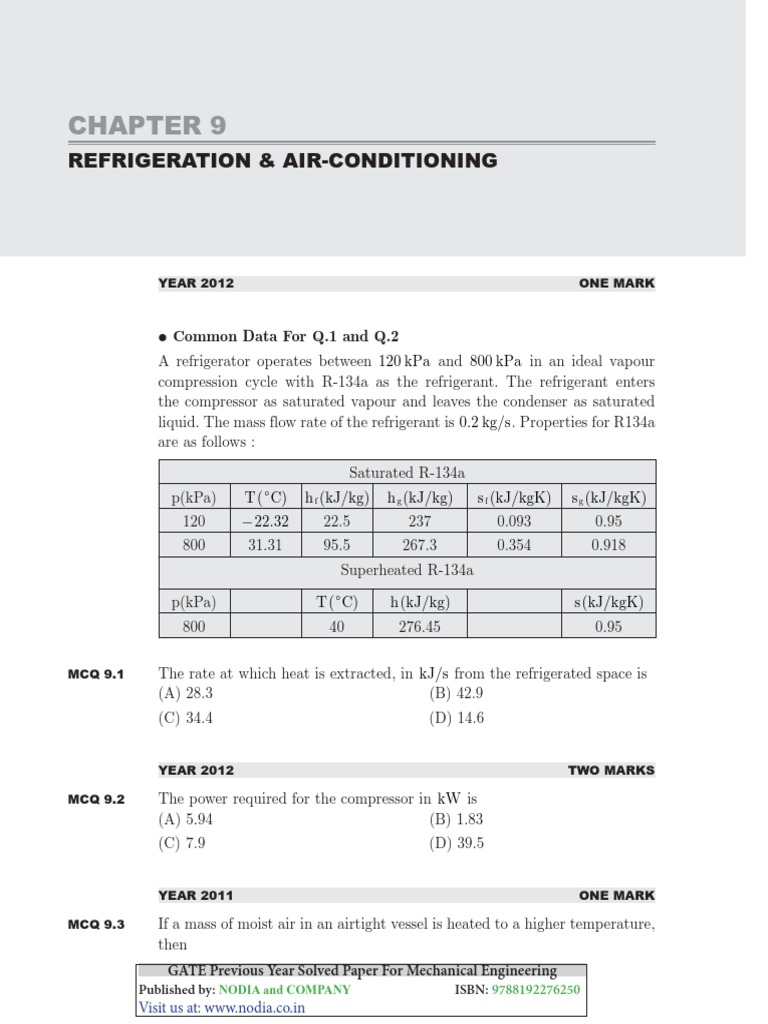 Refrigeration and Air-Conditioning | PDF | Air Conditioning | Humidity