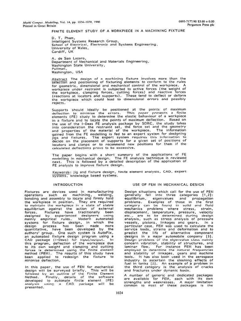 Fixtures - FEA | PDF | Finite Element Method | Matrix (Mathematics)