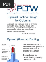 Spread Footing Design For Columns