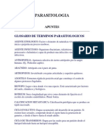 Apunte Parasitología - Glosario