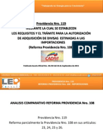 CADIVI Providencia Nro. 119 - Reforma Parcial Providencia Nro. 108 - Importacions
