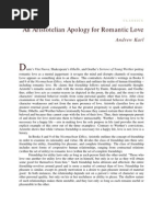 Download An Aristotelian Apology for Romantic Love by Journal of Undergraduate Research SN17202860 doc pdf