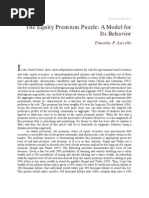Download The Equity Premium Puzzle- A Model for Its Behavior by Journal of Undergraduate Research SN17202871 doc pdf