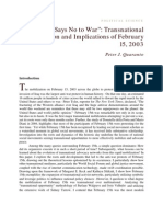 "The World Says No To War" - Transnational Mobilization and Implications of February 15, 2003