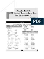 SSC CGL PAPER 1 2011 First Sitting