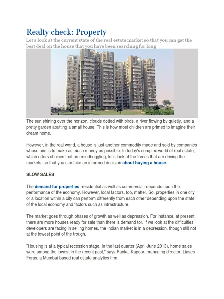 Realty Check | PDF