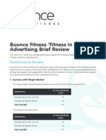 Bounce Fitness Marketing Plan Performance Review for Over 50s