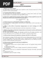 Edc - 2 Marks With Answer