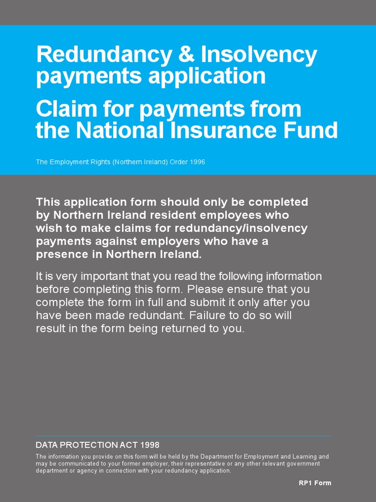 redundancypaymentapplicationform.pdf Employment Damages