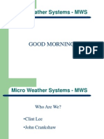 Micro Weather Systems - MWS: Good Morning !