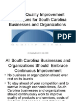Simple Quality Improvement Techniques for South Carolina Businesses and Organizations