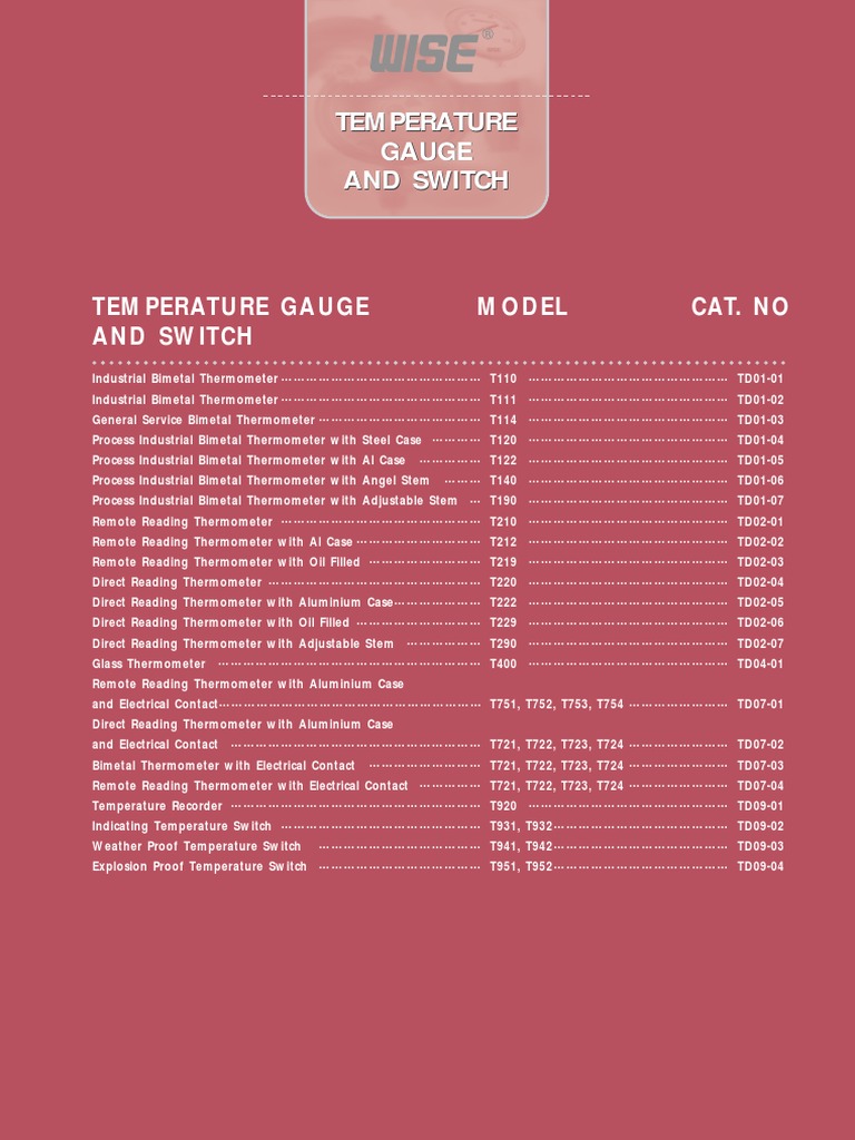 Temperature Gauge PDF Thermometer Thermal Expansion