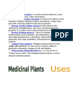 Akapulko (Cassia Alata) Ampalaya (Momordica Charantia) : Cough, Colds and Fever. It Is Also Used As A Relief For Asthma &