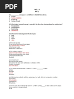 Unit - I MCQ: System - Codedom