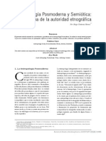 CADENAS, H.-Antropologia Posmoderna y Semiotica. El Problema de La Autoridad Etnografica