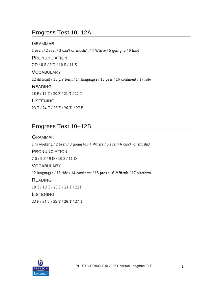 Progress Key 4 | PDF | Language Arts & Discipline