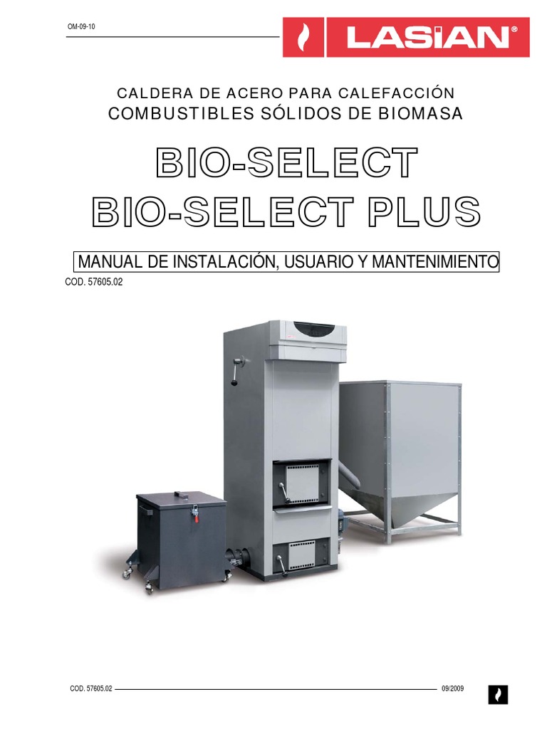 Manual Caldera Biomasa BIO-SELECT | PDF | Combustibles | Agua