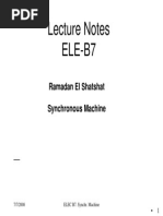 Lecture Notes ELE-B7: Ramadan El Shatshat Synchronous Machine