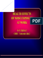 Health Effects of Noise Exposure at Work