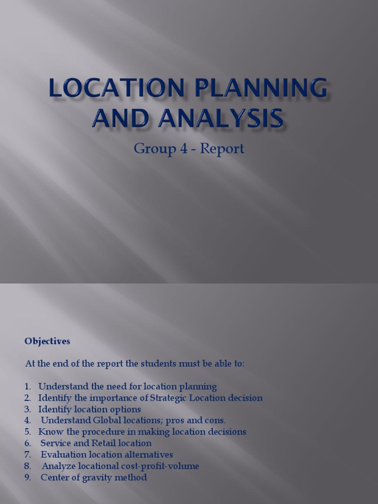 Strategic Location Planning Insights | PDF | Strategic Management ...
