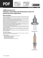 Jumo Tecline Ci-S Inductive Conductivity and Temperature Sensor For General Process Engineering