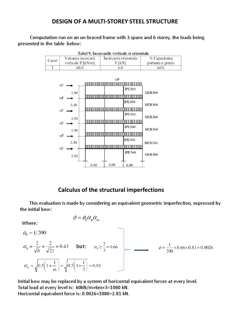 Design of A Multi-Storey Steel Structure | PDF | Buckling | Engineering