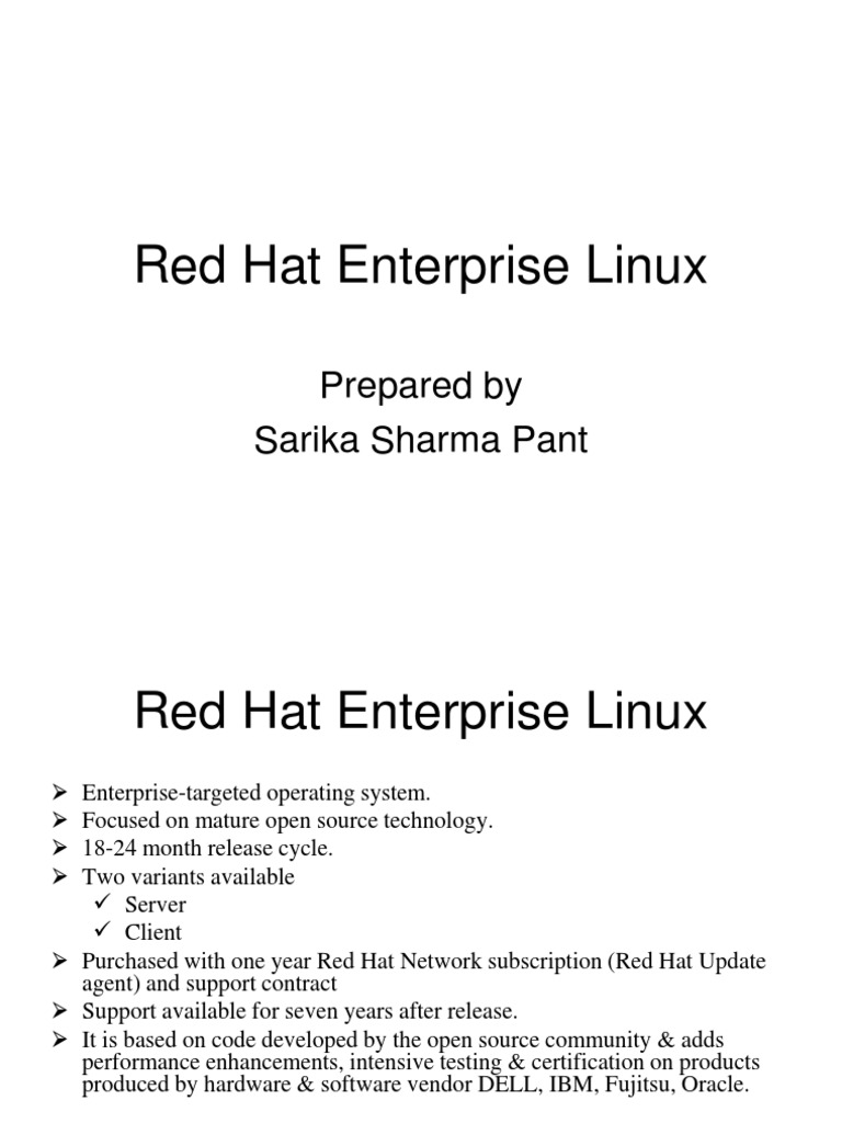 Overview of Red Hat Enterprise Linux | PDF | Command Line Interface | Linux