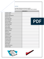 Appendix J - Class Check List