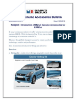 Maruti Genuine Accessories Bulletin: Subject