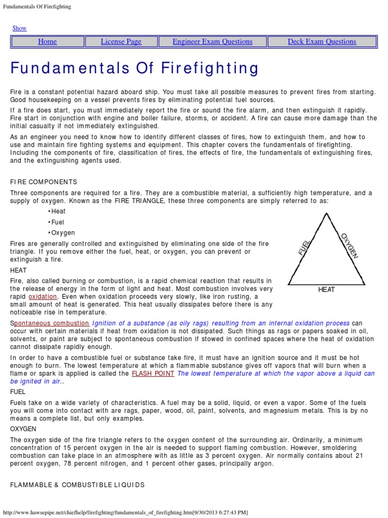 Fundamentals of Firefighting PDF Fires Firefighting
