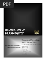 Cost Accounting - Brand Equity Calculations