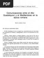 Comunicaciones Entre El Alto Guadalquivir y El Mediterraneo en Epoca Romana