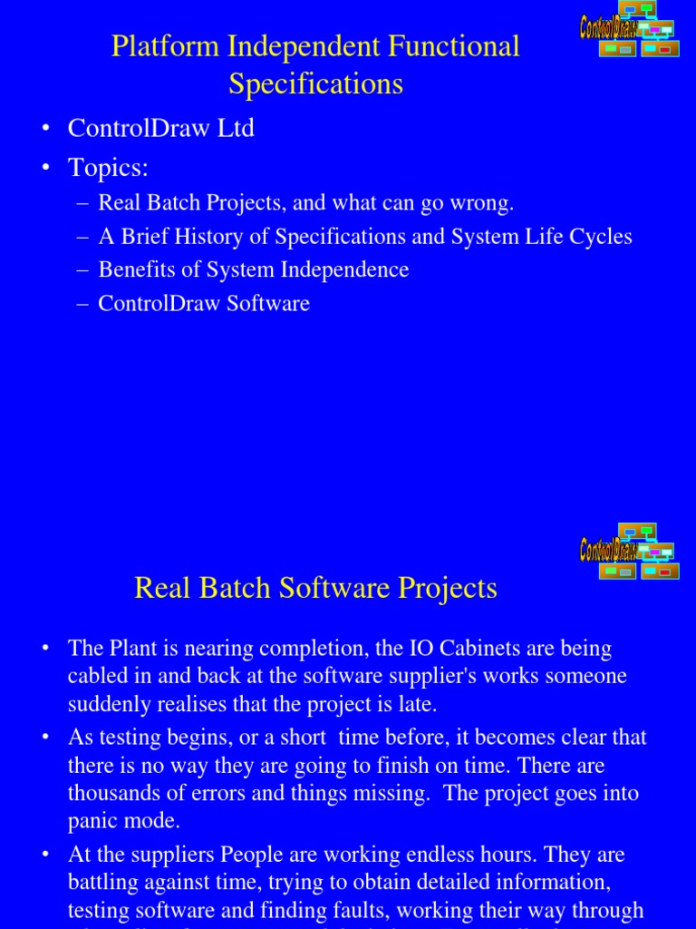 Platform Independent Functional Specifications | PDF | Specification ...
