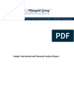 Sample Operational Financial Analysis Report