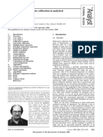 Calibration in Analytical Chemistry