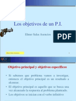 SESIÓN 4 Los objetivos de un P.I.