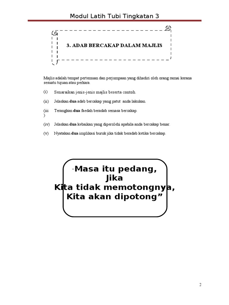 Adab Bercakap Dalam Majlis Pdf