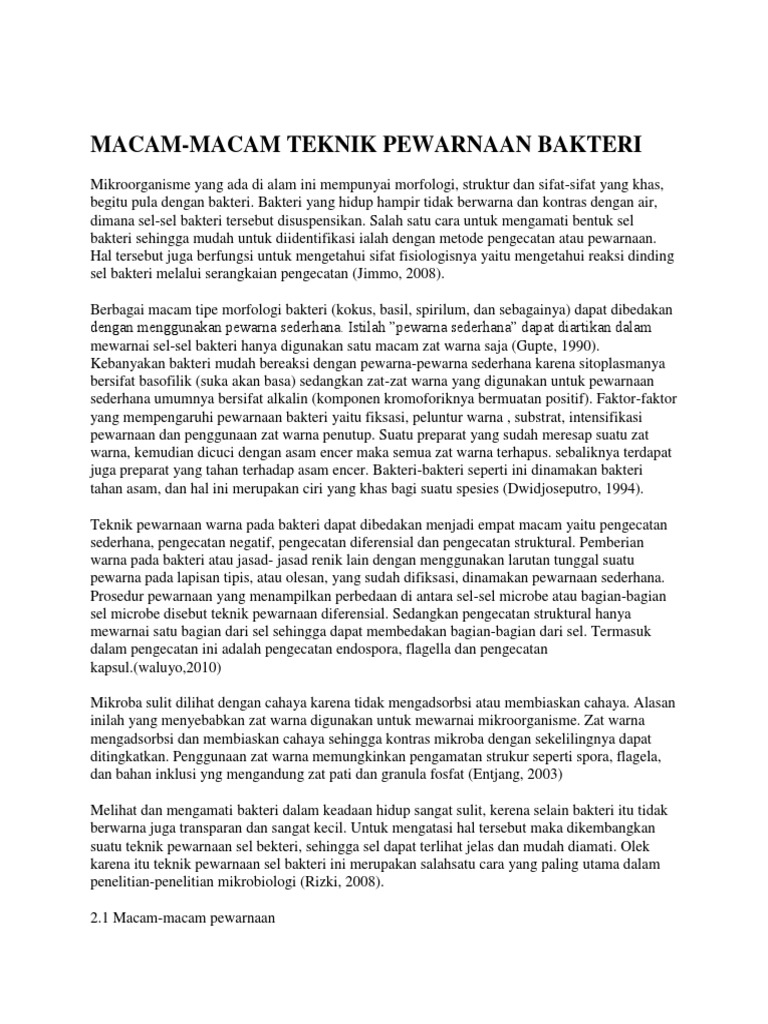 Teknik pewarnaan yang tidak memerlukan