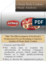 BUS57Archway's Home Style Cookies Case Study Analysis