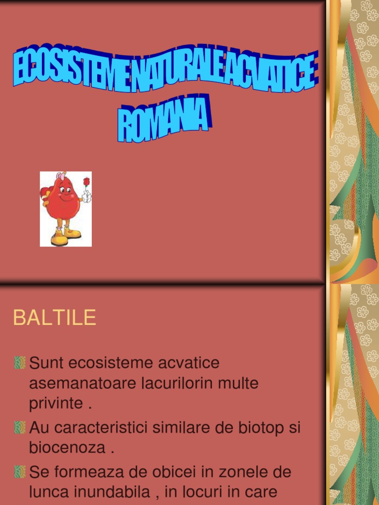 ecosisteme naturale acvatice romania